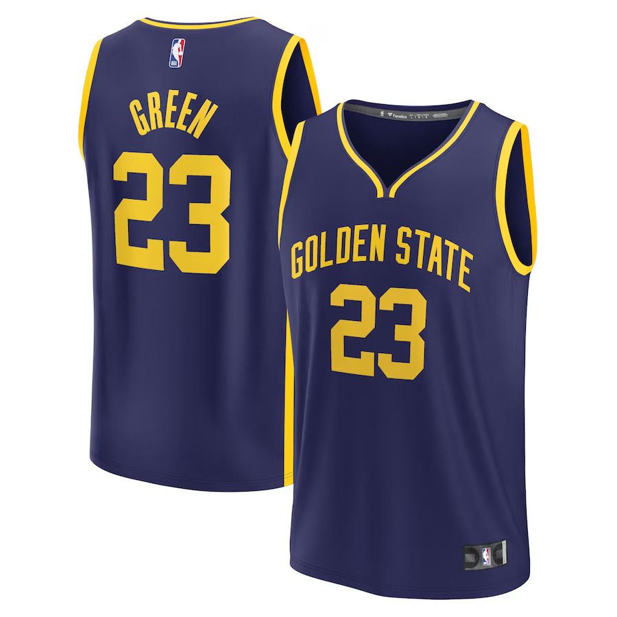 Men Golden State Warriors #23 Draymond Green Fanatics Branded Navy 2022-23 Fast Break Replica Player NBA Jersey->golden state warriors->NBA Jersey